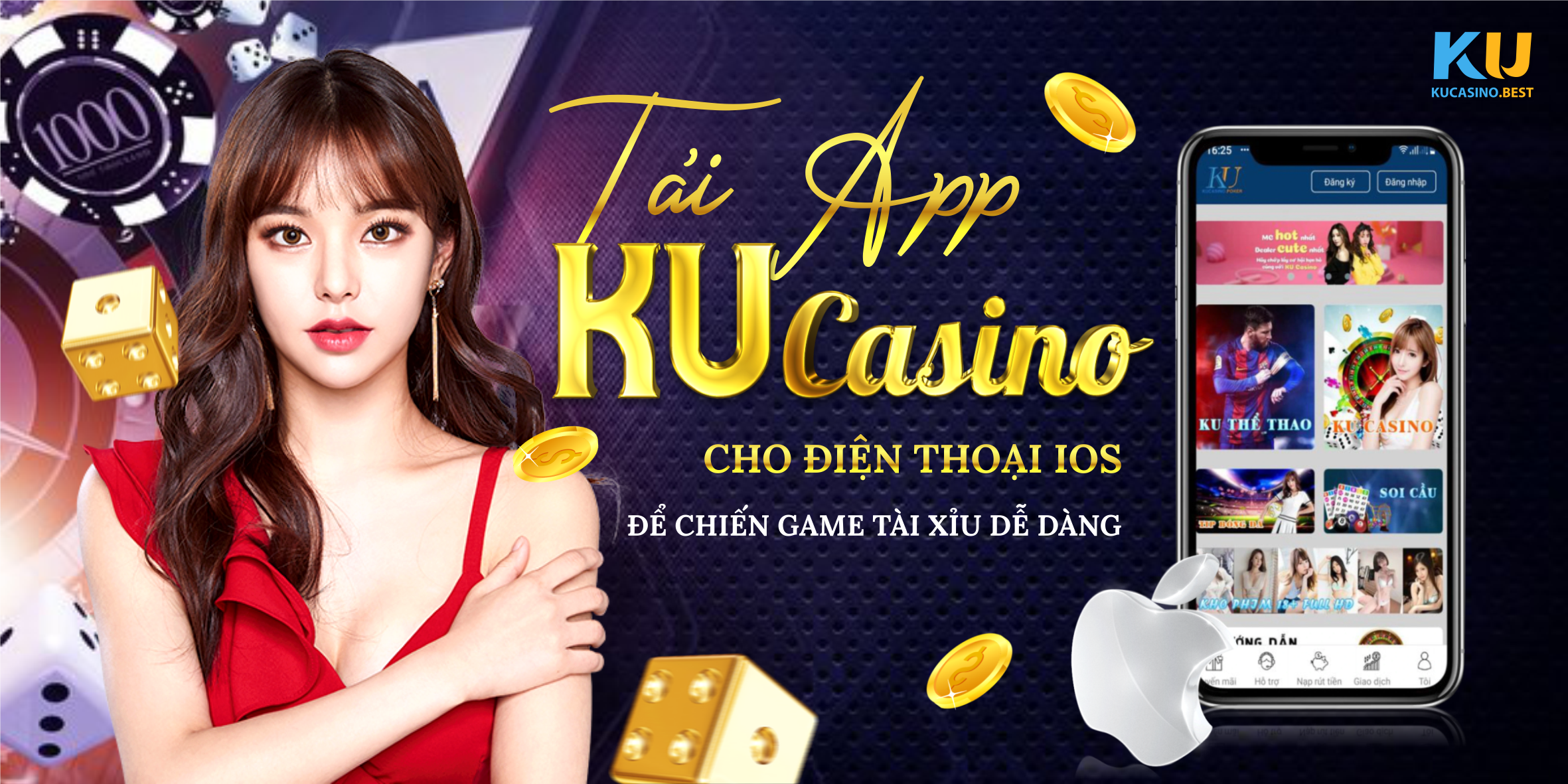 Tải App Ku Casino cho IOS để chiến game tài xỉu online dễ dàng