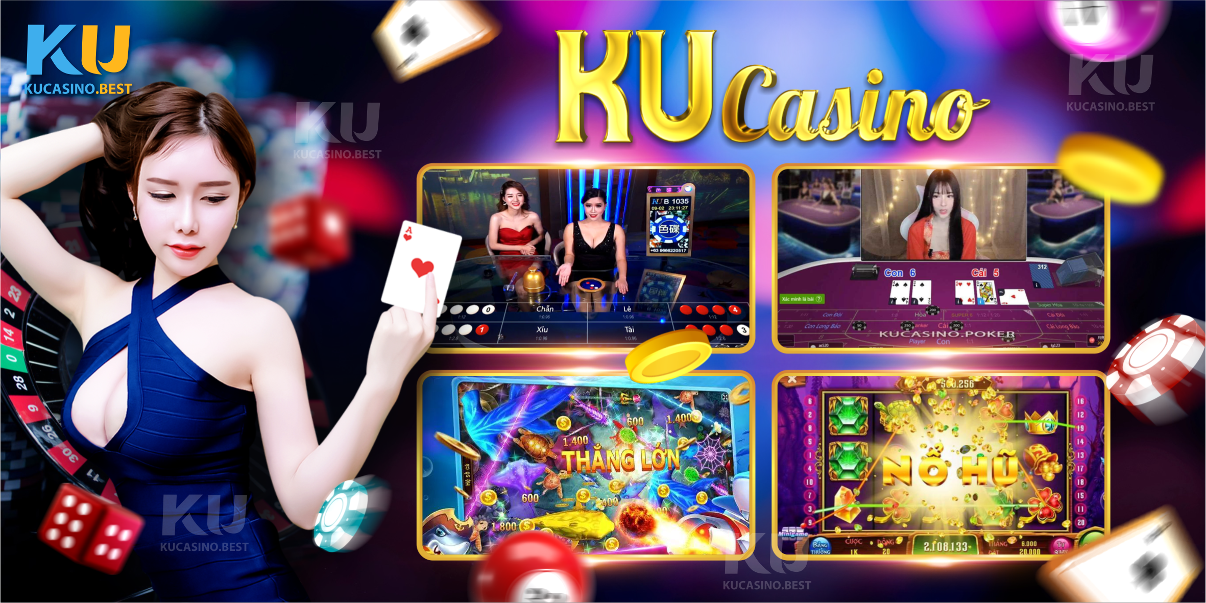 Đa dạng thể loại game để người chơi thỏa sức trải nghiệm tại Ku Casino