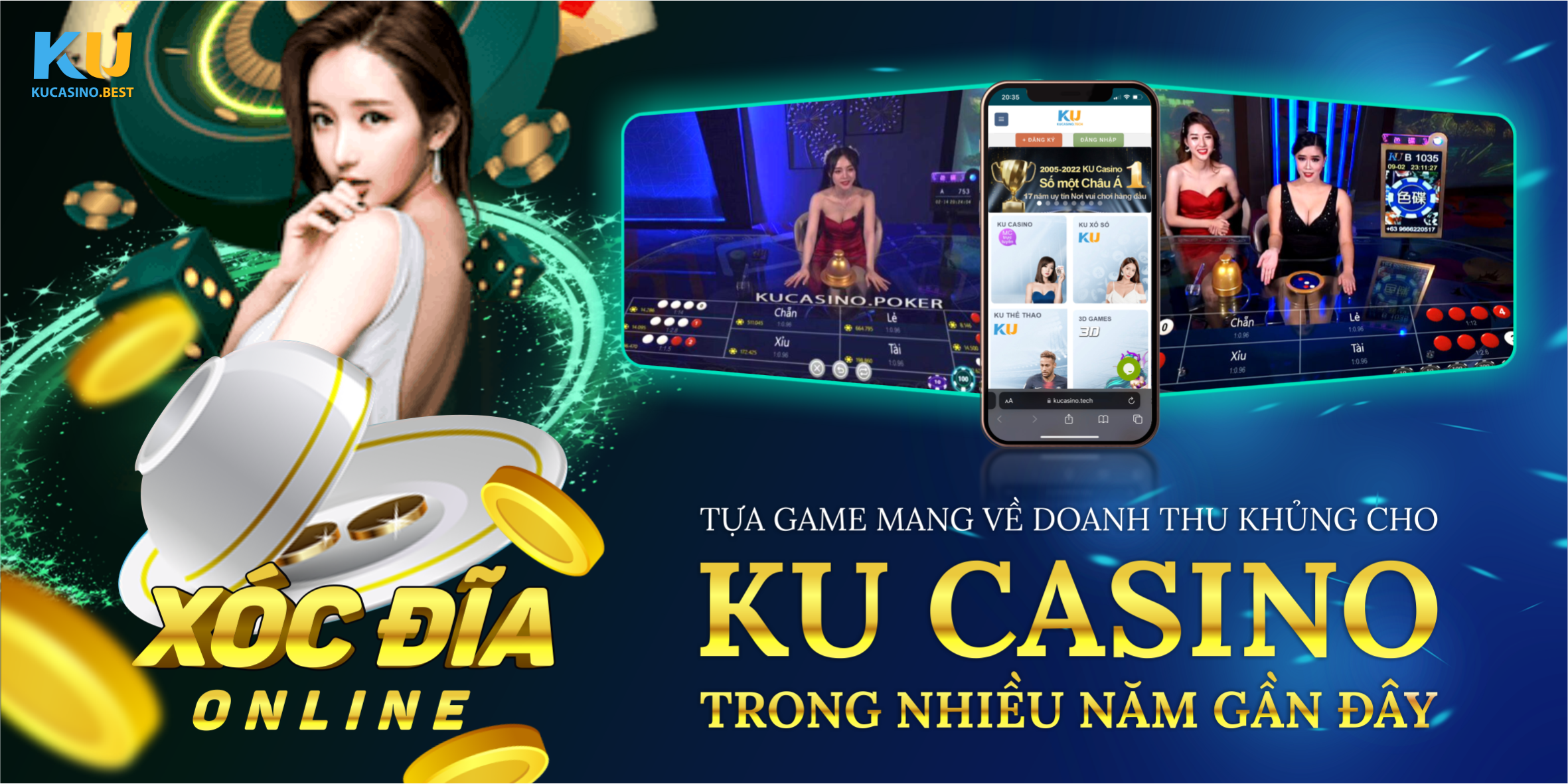 Xóc đĩa online là tựa game mang về doanh thu khủng cho Ku Casino nhiều năm gần đây