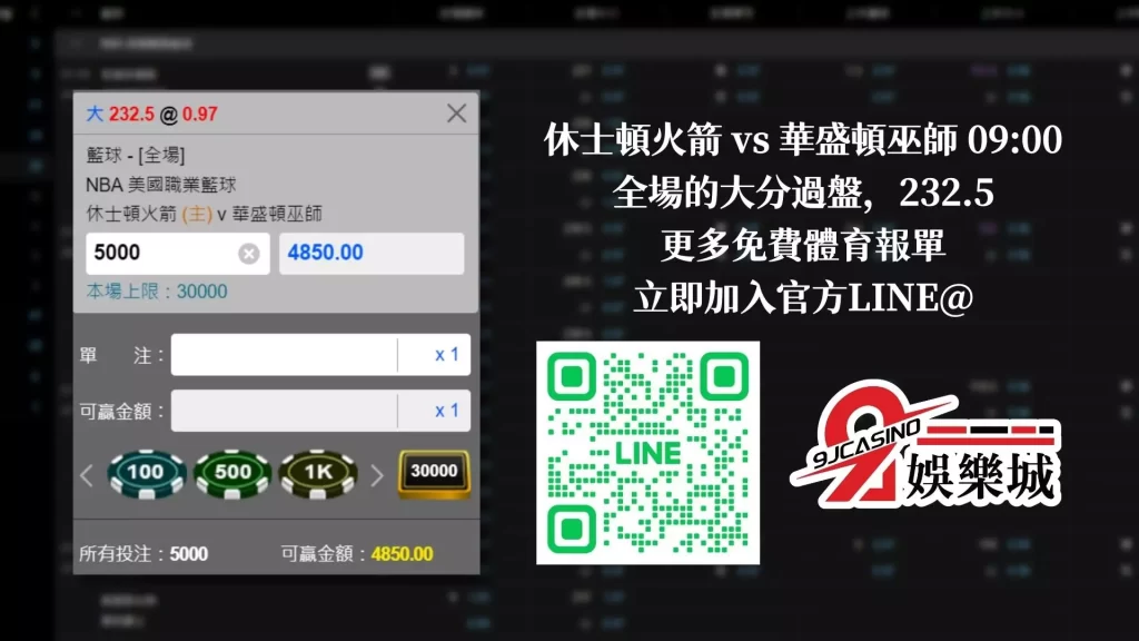 nba賽前分析-0126 休士頓火箭 vs 華盛頓巫師-3A娛樂城