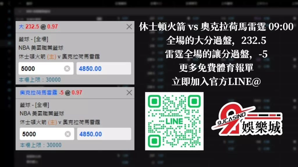 nba運彩分析-0202-休士頓火箭-vs-奧克拉荷馬雷霆-3A娛樂城-1