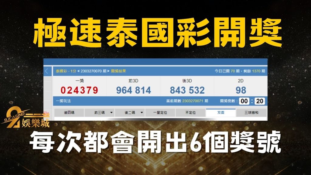 極速泰國彩玩法介紹 極速泰國彩開獎