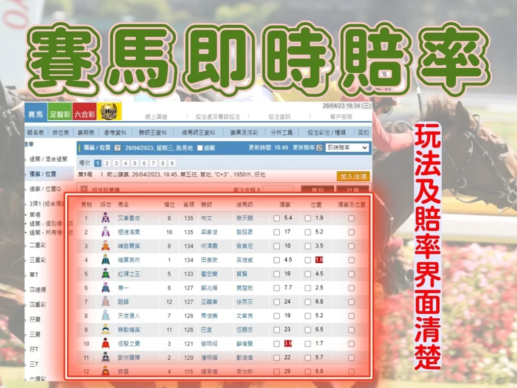 Live Horse Racing Odds