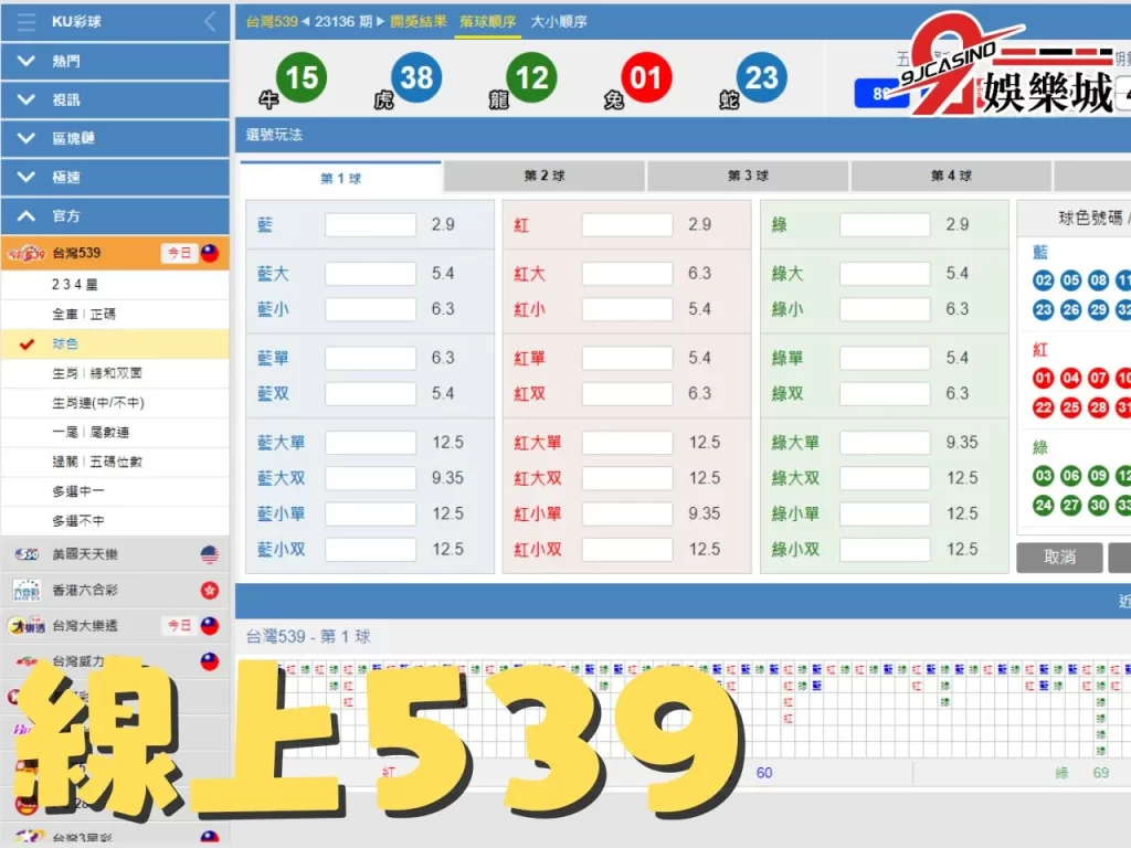 線上539 線上買樂透 線上彩票
